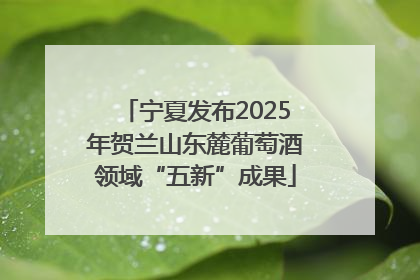 宁夏发布2025年贺兰山东麓葡萄酒领域“五新”成果