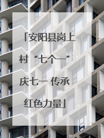 安阳县岗上村“七个一”庆七一 传承红色力量