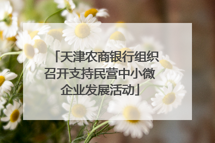 天津农商银行组织召开支持民营中小微企业发展活动