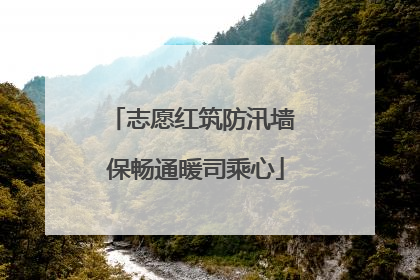 志愿红筑防汛墙 保畅通暖司乘心