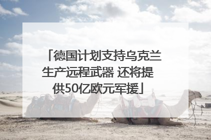 德国计划支持乌克兰生产远程武器 还将提供50亿欧元军援