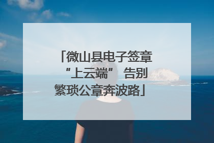 微山县电子签章“上云端” 告别繁琐公章奔波路