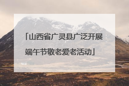 山西省广灵县广泛开展端午节敬老爱老活动