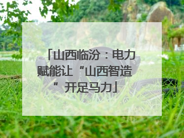 山西临汾：电力赋能让“山西智造”开足马力