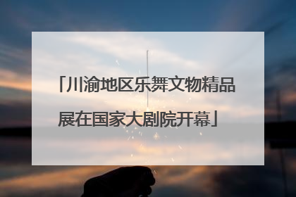 川渝地区乐舞文物精品展在国家大剧院开幕