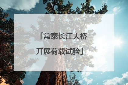 常泰长江大桥开展荷载试验