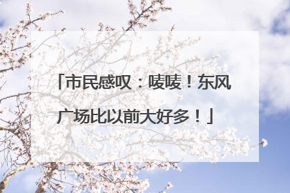 市民感叹：唛唛！东风广场比以前大好多！