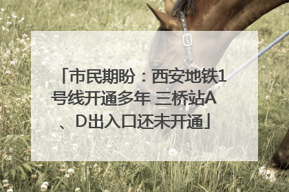 市民期盼：西安地铁1号线开通多年 三桥站A、D出入口还未开通