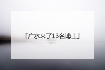 广水来了13名博士