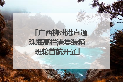 广西柳州港直通珠海高栏港集装箱班轮首航开通
