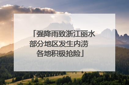 强降雨致浙江丽水部分地区发生内涝 各地积极抢险
