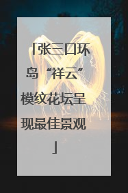 张三口环岛“祥云”模纹花坛呈现最佳景观