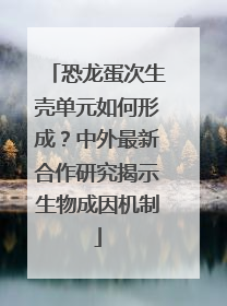 恐龙蛋次生壳单元如何形成？中外最新合作研究揭示生物成因机制