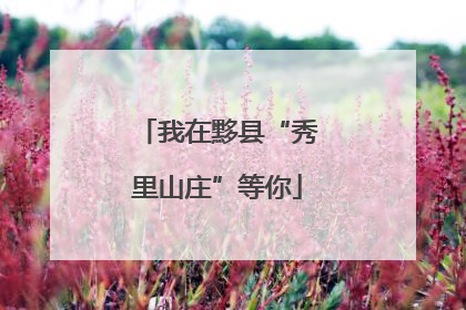 我在黟县“秀里山庄”等你