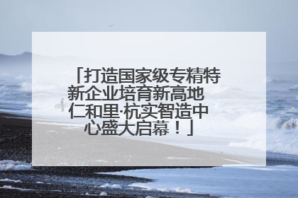 打造国家级专精特新企业培育新高地 仁和里·杭实智造中心盛大启幕！
