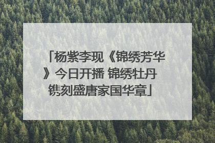 杨紫李现《锦绣芳华》今日开播 锦绣牡丹镌刻盛唐家国华章