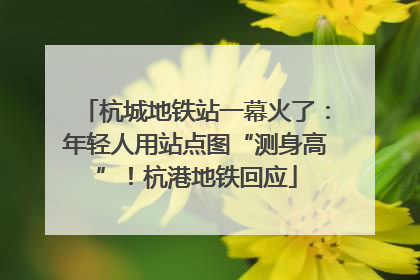 杭城地铁站一幕火了：年轻人用站点图“测身高”！杭港地铁回应