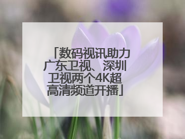 数码视讯助力广东卫视、深圳卫视两个4K超高清频道开播