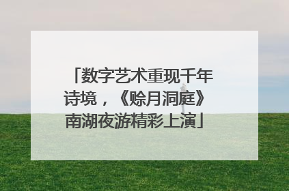 数字艺术重现千年诗境，《赊月洞庭》南湖夜游精彩上演
