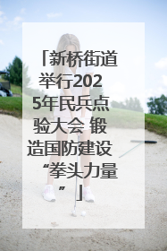 新桥街道举行2025年民兵点验大会 锻造国防建设“拳头力量”