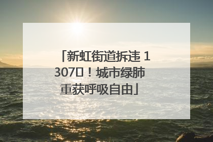 新虹街道拆违 1307㎡！城市绿肺重获呼吸自由