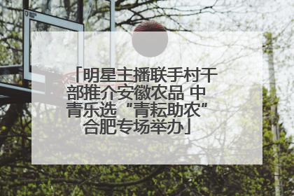 明星主播联手村干部推介安徽农品 中青乐选“青耘助农”合肥专场举办