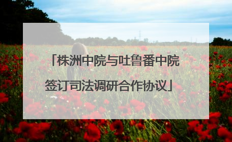 株洲中院与吐鲁番中院签订司法调研合作协议