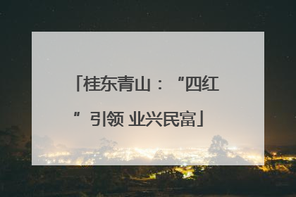 桂东青山：“四红”引领 业兴民富