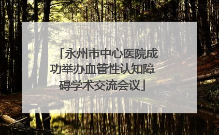 永州市中心医院成功举办血管性认知障碍学术交流会议