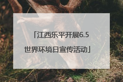 江西乐平开展6.5世界环境日宣传活动