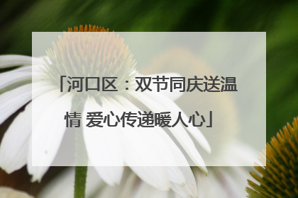 河口区：双节同庆送温情 爱心传递暖人心