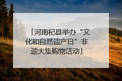 河南杞县举办“文化和自然遗产日”非遗大集购物活动