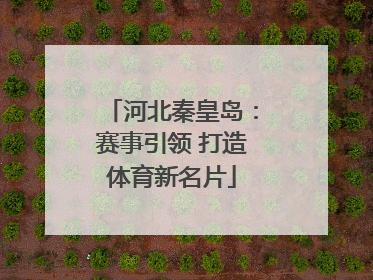 河北秦皇岛：赛事引领 打造体育新名片
