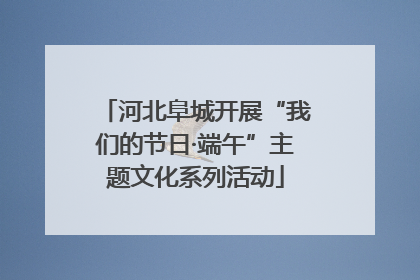 河北阜城开展“我们的节日·端午”主题文化系列活动