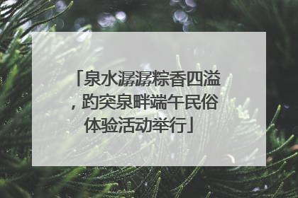 泉水潺潺粽香四溢，趵突泉畔端午民俗体验活动举行