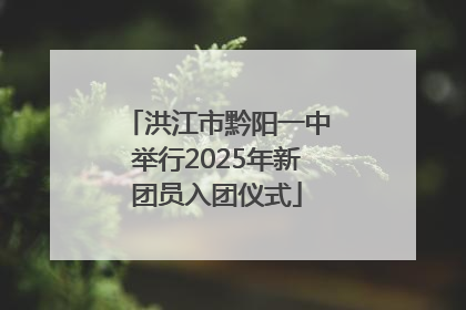 洪江市黔阳一中举行2025年新团员入团仪式