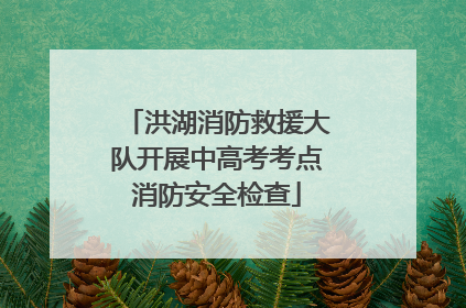 洪湖消防救援大队开展中高考考点消防安全检查