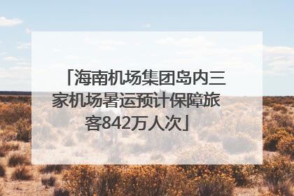 海南机场集团岛内三家机场暑运预计保障旅客842万人次