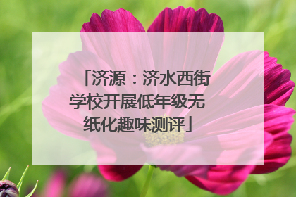 济源：济水西街学校开展低年级无纸化趣味测评