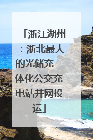 浙江湖州：浙北最大的光储充一体化公交充电站并网投运