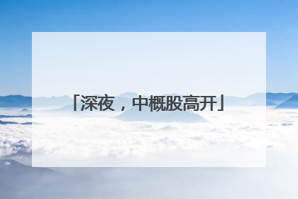 深夜，中概股高开