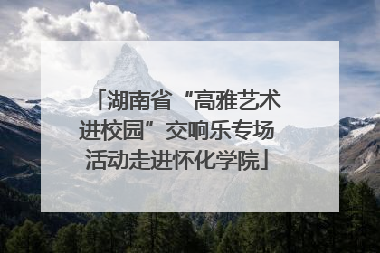 湖南省“高雅艺术进校园”交响乐专场活动走进怀化学院