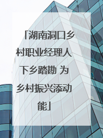 湖南洞口乡村职业经理人下乡踏勘 为乡村振兴添动能