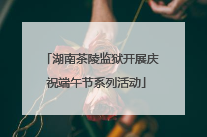 湖南茶陵监狱开展庆祝端午节系列活动