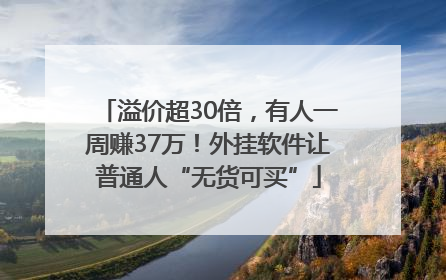 溢价超30倍，有人一周赚37万！外挂软件让普通人“无货可买”