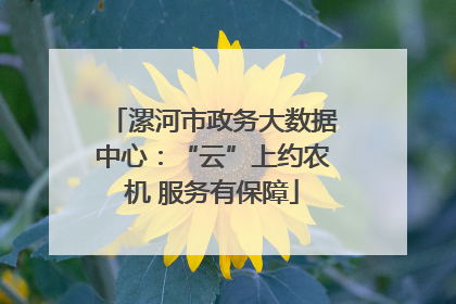漯河市政务大数据中心：“云”上约农机 服务有保障