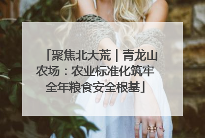 聚焦北大荒｜青龙山农场：农业标准化筑牢全年粮食安全根基