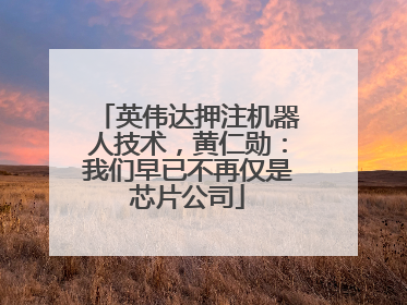 英伟达押注机器人技术，黄仁勋：我们早已不再仅是芯片公司