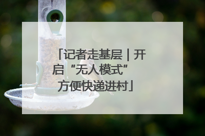 记者走基层｜开启“无人模式” 方便快递进村