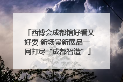西博会成都馆好看又好耍 新场景新展品一网打尽“成都智造”
